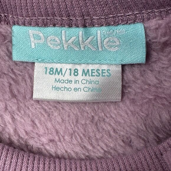 Pekkle Infant Girls 18 Month 4 Piece Set Flower Plush Top Bodysuit Pants New 18M - Picture 9 of 11